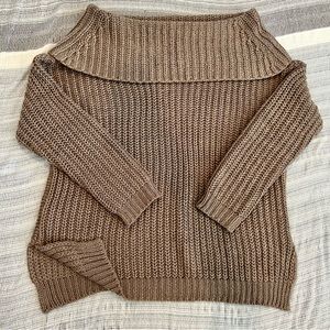 ILLA ILLA Off-Shoulder Chunky Knit Sweater | L | EUC